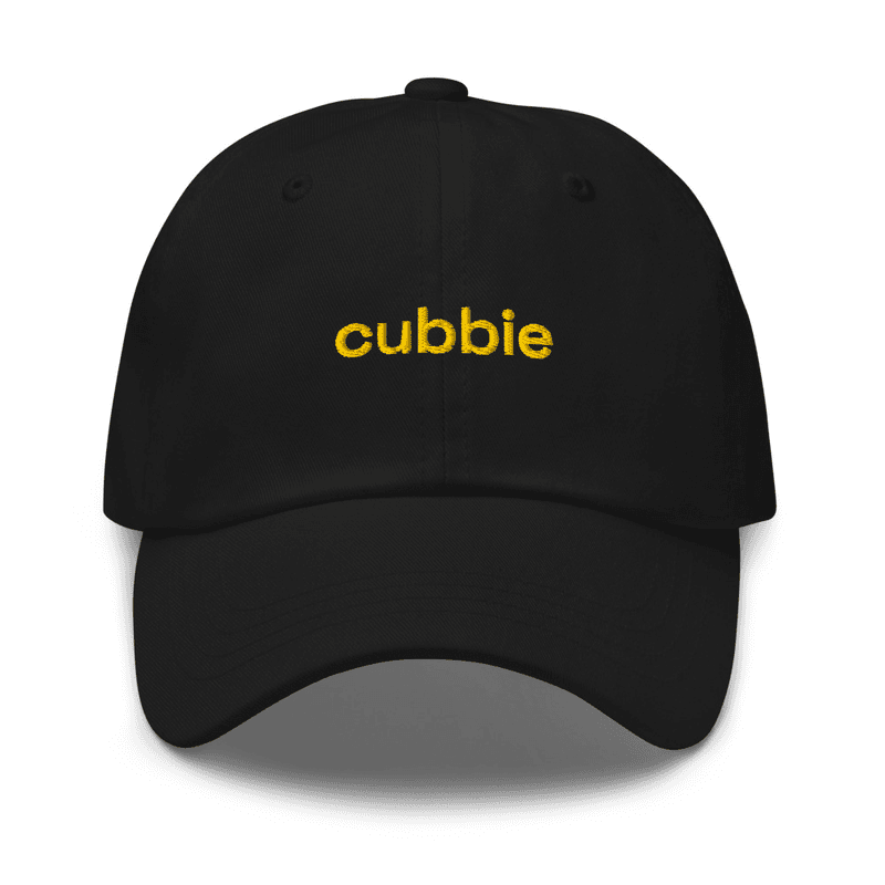 Yellow cubbie Dad Hat, Black