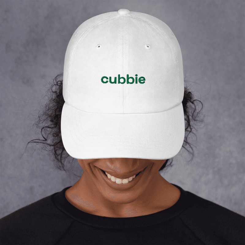 cubbie Dad Hat, White