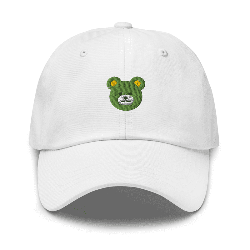 Cubbie Bear Dad Hat, White