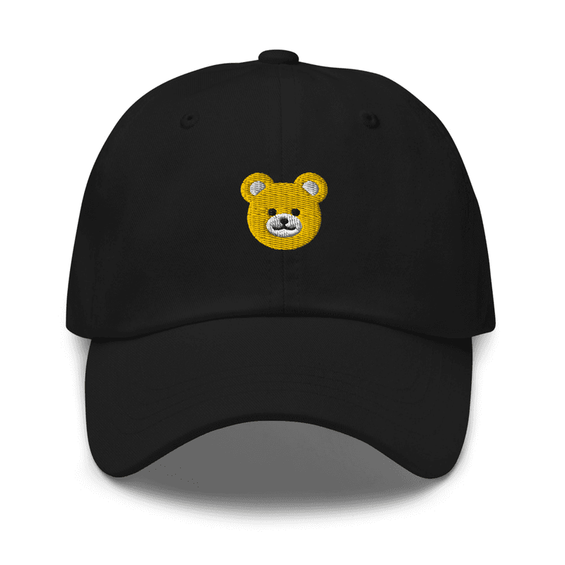 Yellow Cub Dad Hat, Black